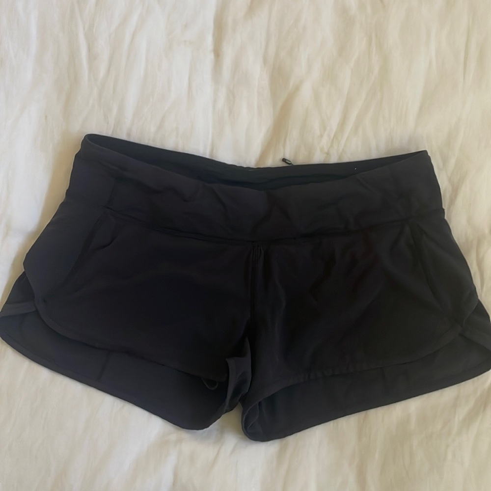 Lululemon black running shorts